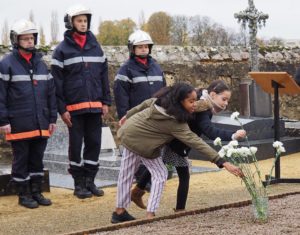 Bernay-Neuvy-en-Champagne le 11 novembre 2018, commémoration du centième anniversaire de l'armistice de la Grande Guerre